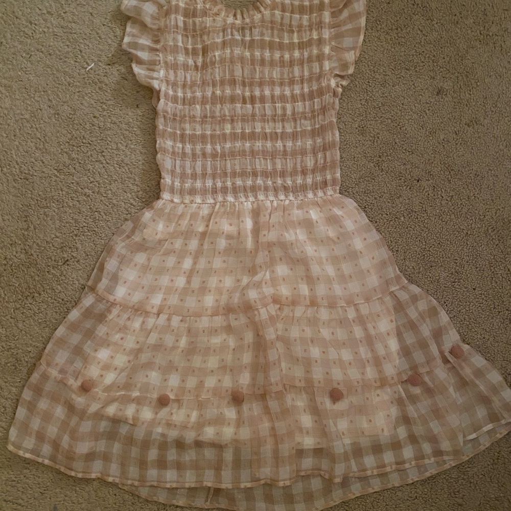Charming Cream and Brown Dress